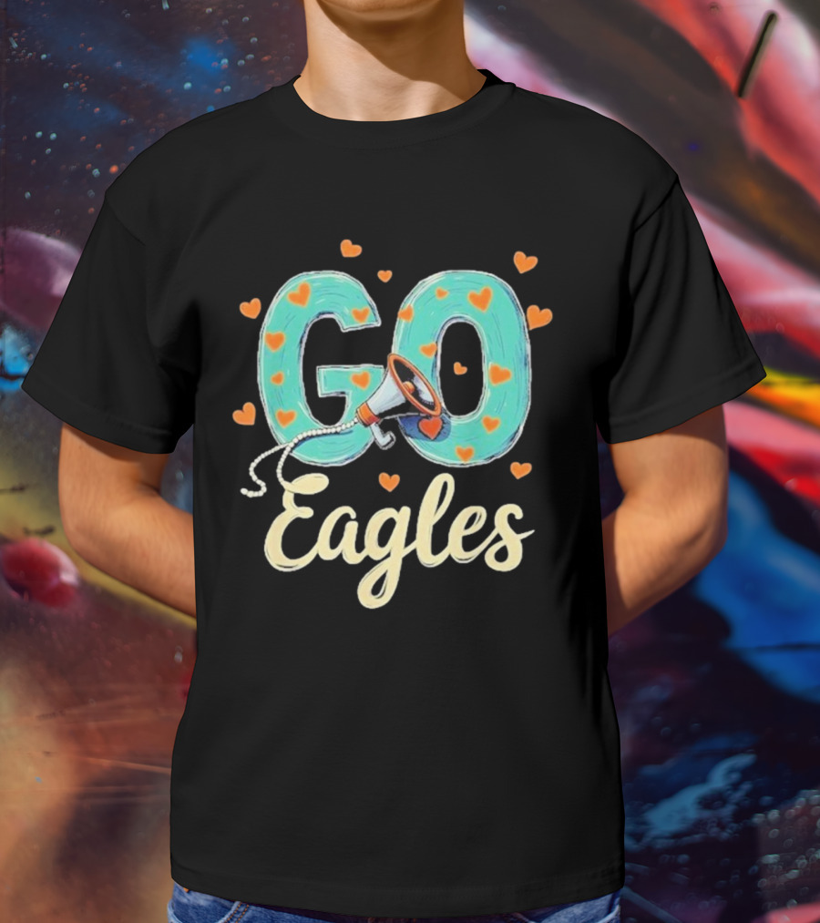Go Cheer Eagles Heart T-Shirt
