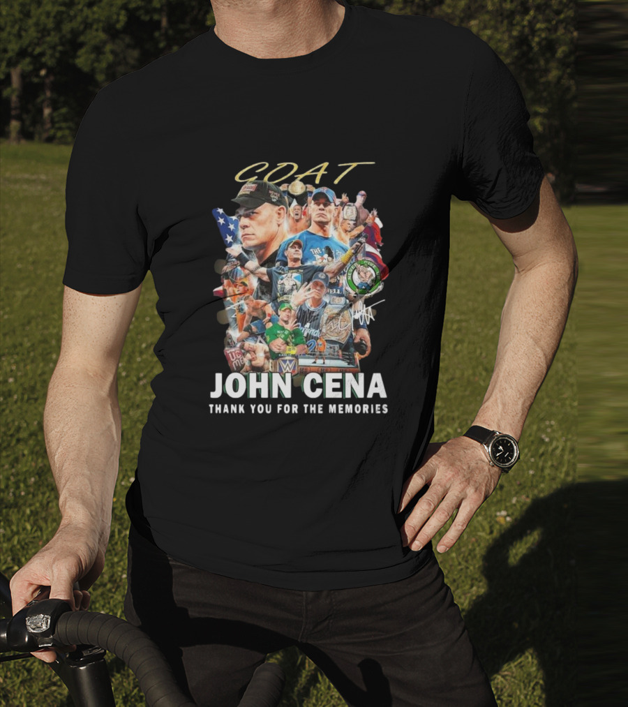 GOAT John Cena Thank You For The Memories 2025 Signature T-Shirt