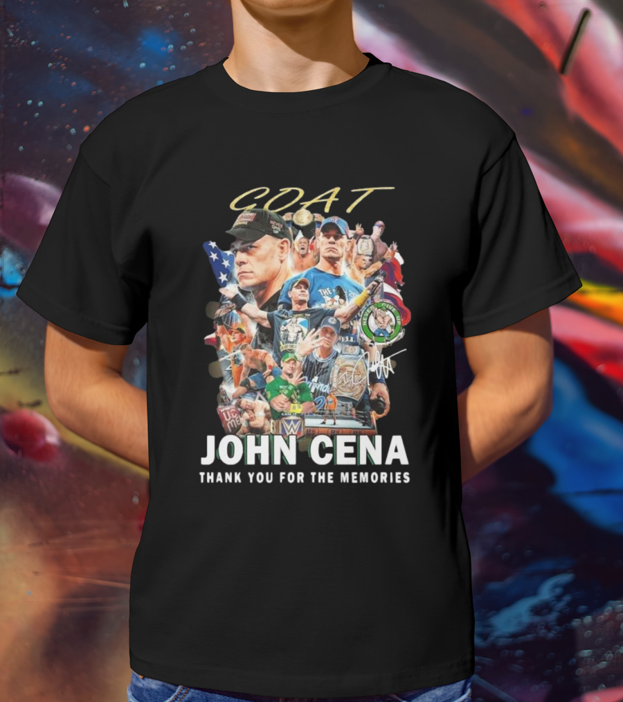 GOAT John Cena Thank You For The Memories 2025 Signature T-Shirt
