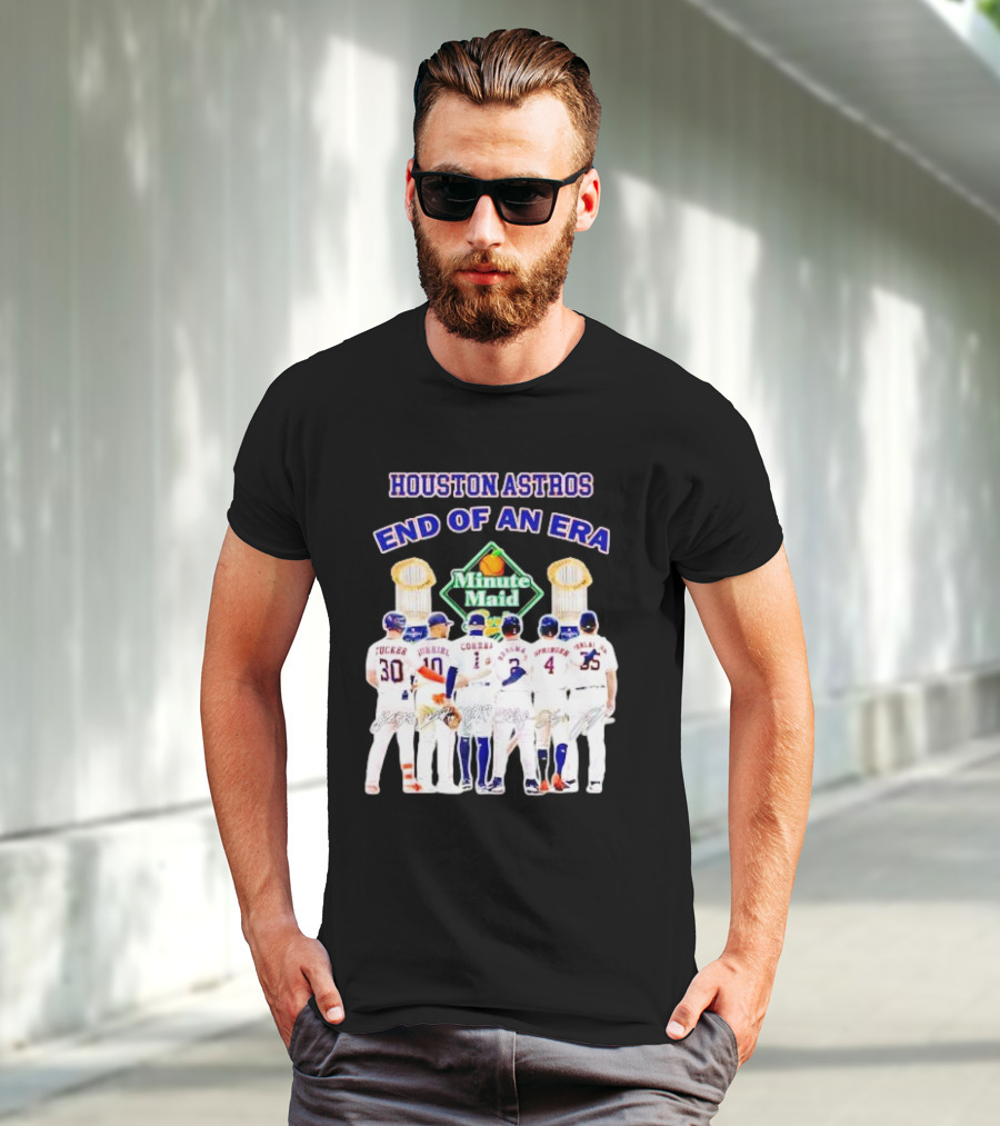 Houston Astros End Of An Era Minute Maid Signatures T-Shirt