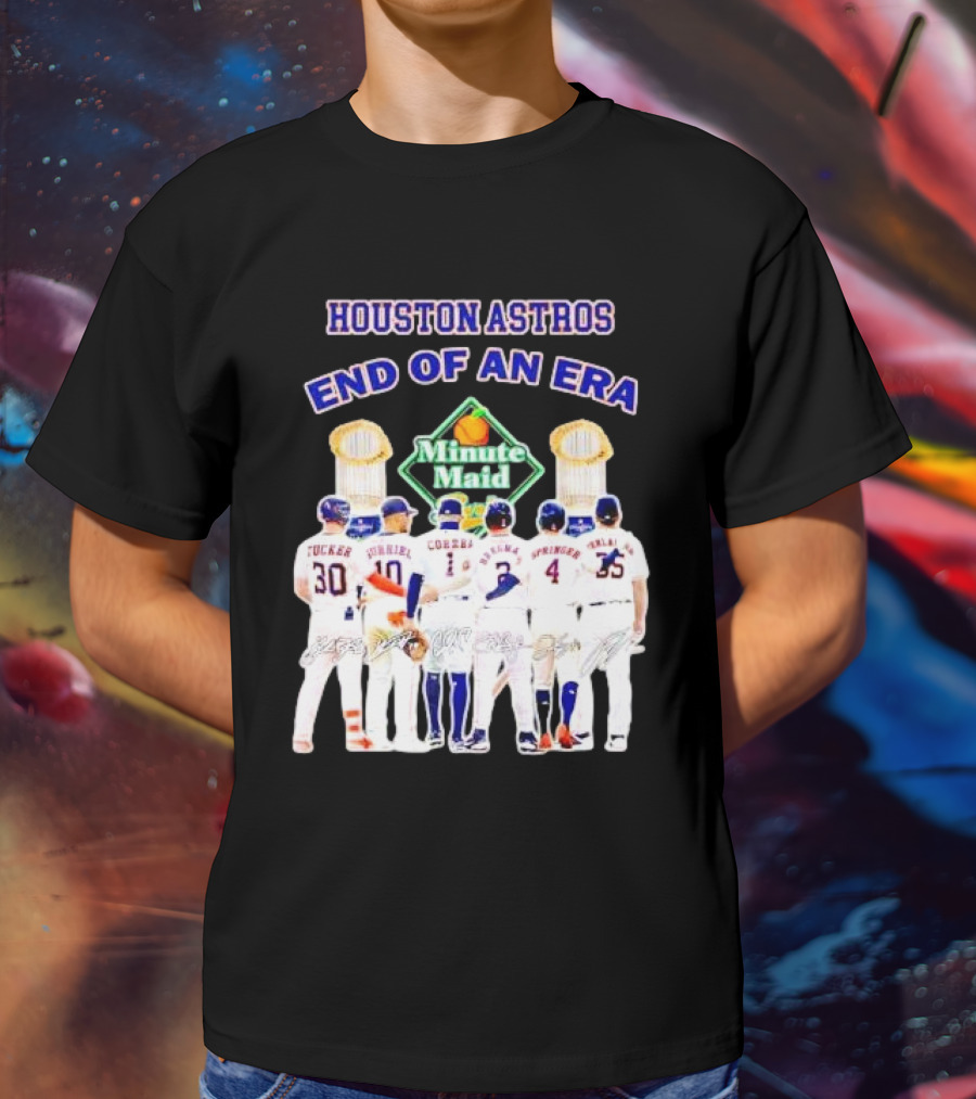 Houston Astros End Of An Era Minute Maid Signatures T-Shirt