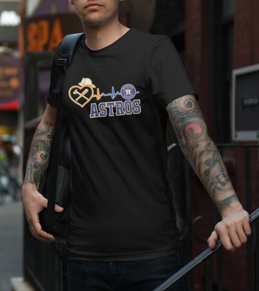 Houston Astros Heart Logo T-Shirt