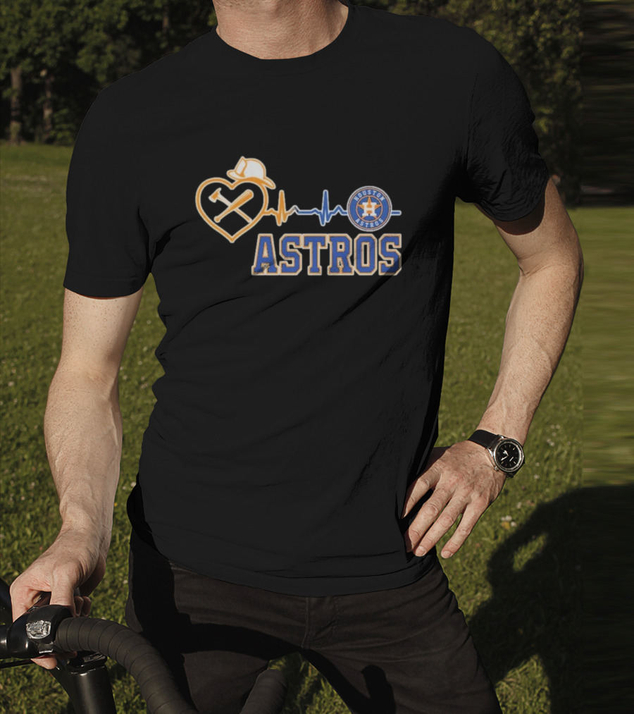 Houston Astros Heart Logo T-Shirt