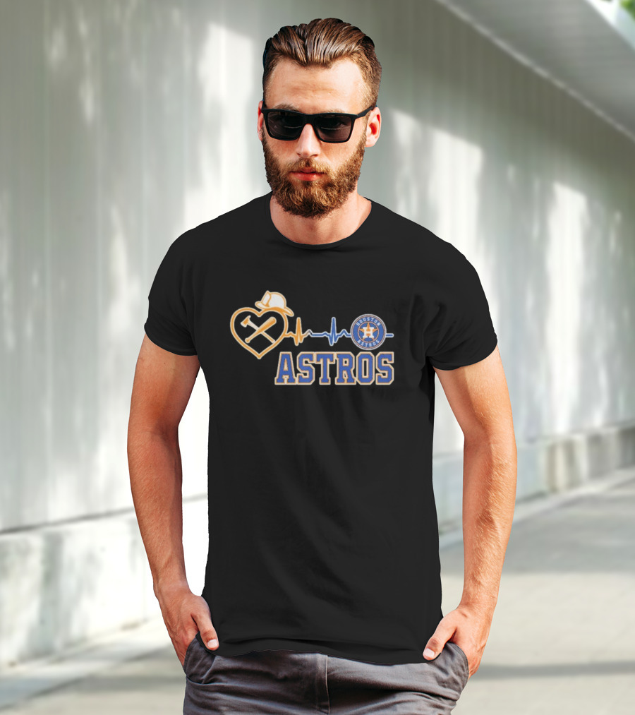 Houston Astros Heart Logo T-Shirt