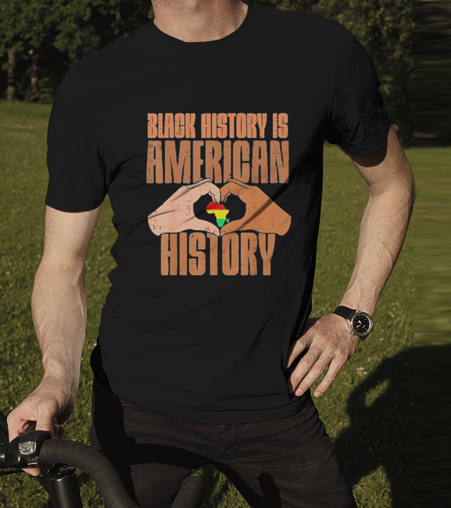 Heart Map Black History Is American History T-Shirt
