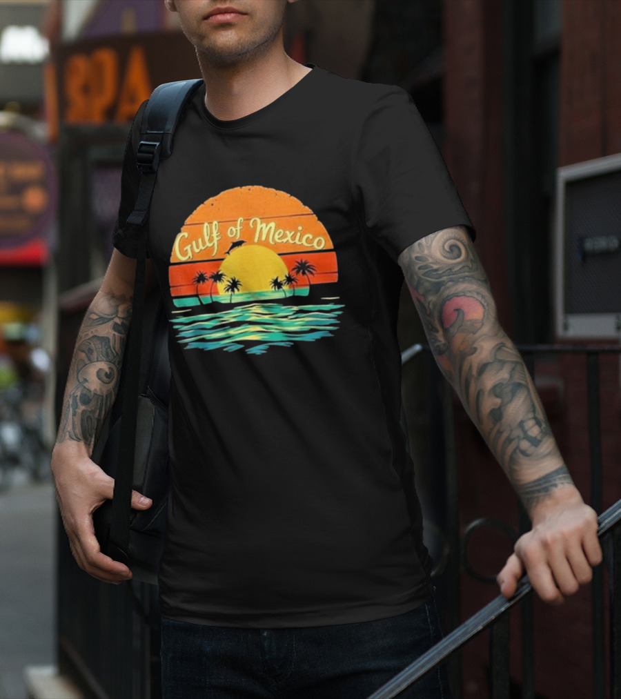 Gulf Of Mexico Beach Palms Summer Vacation T-Shirt