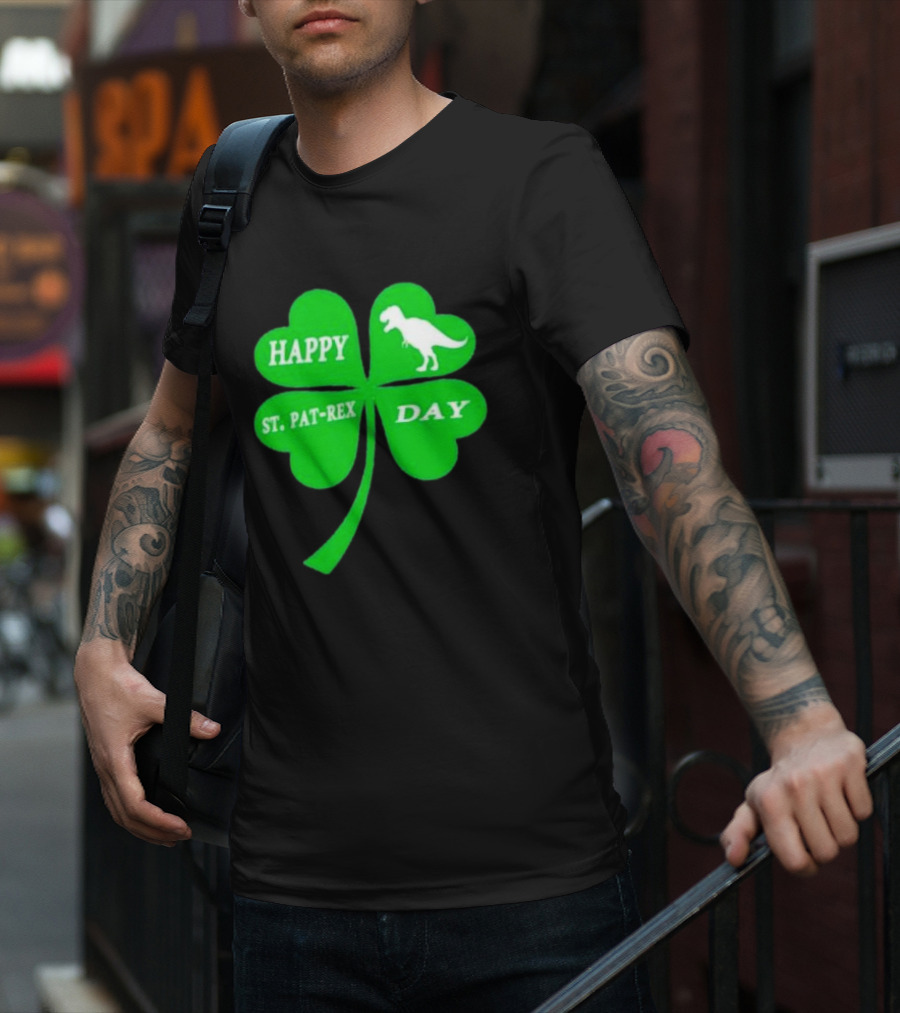 Happy St Pat-rex Day Shamrock T-Shirt