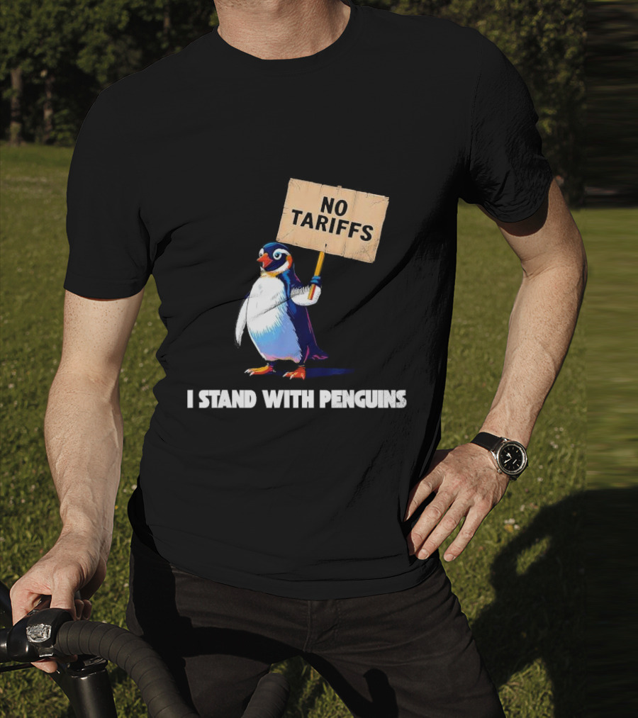 I Stand With Penguins No Tariffs Heard Island T-Shirt