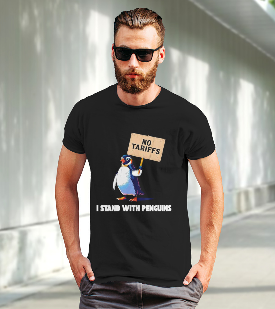 I Stand With Penguins No Tariffs Heard Island T-Shirt