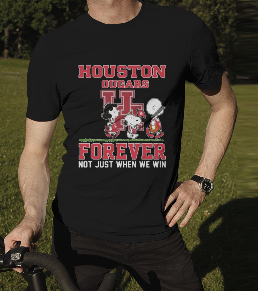 Houston Cougars X Peanuts Forever Not Just When We Win 2025 T-Shirt