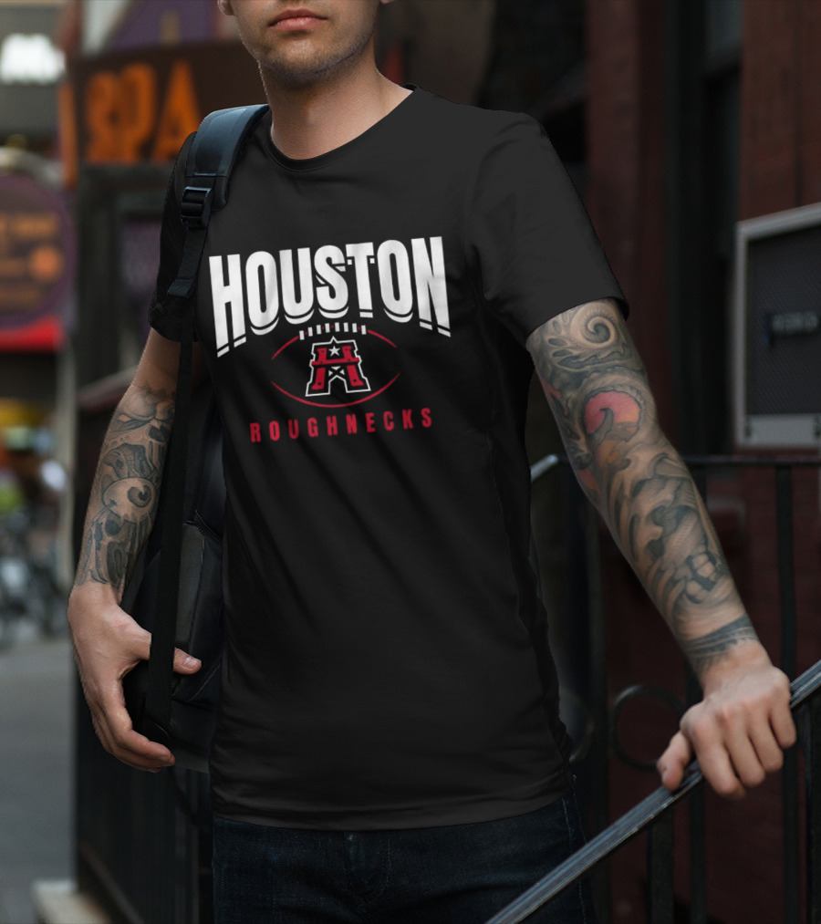 Houston Roughnecks Football Outline T-Shirt
