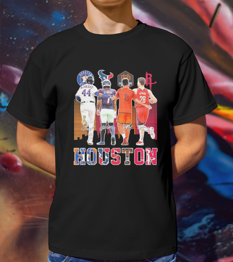 Houston Skyline Sport Team Players 2025 T-Shirt
