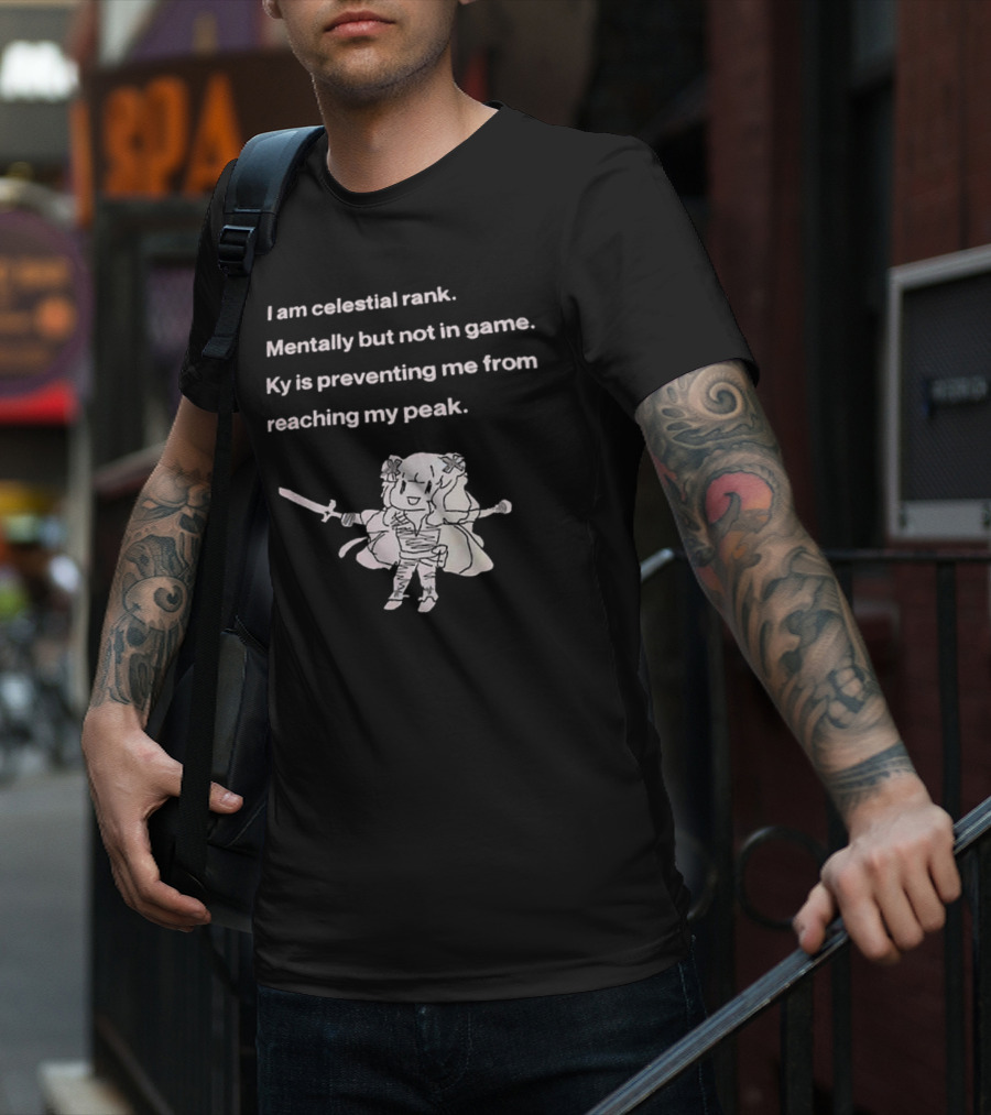 I Am Celestial Rank Gamer Achievement And Competitive Gaming T-Shirt