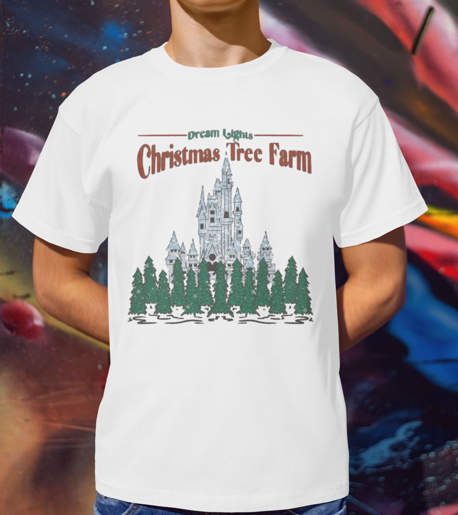 Dream Lights Christmas Tree Farm Castle T-Shirt
