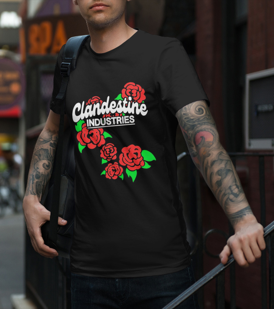 Clandestine Industries Intricate Brand Of Roses T-Shirt