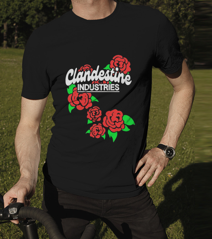Clandestine Industries Intricate Brand Of Roses T-Shirt