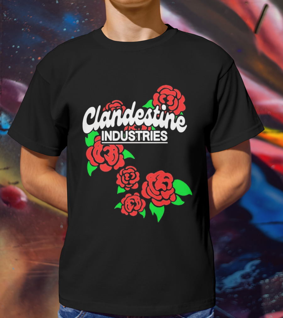 Clandestine Industries Intricate Brand Of Roses T-Shirt