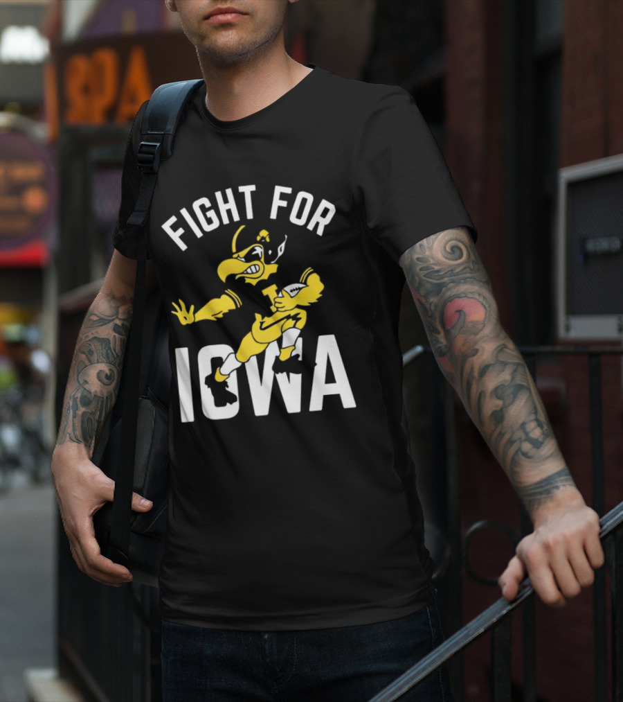 Iowa Hawkeyes Fight For Iowa Mascot Football T-Shirt