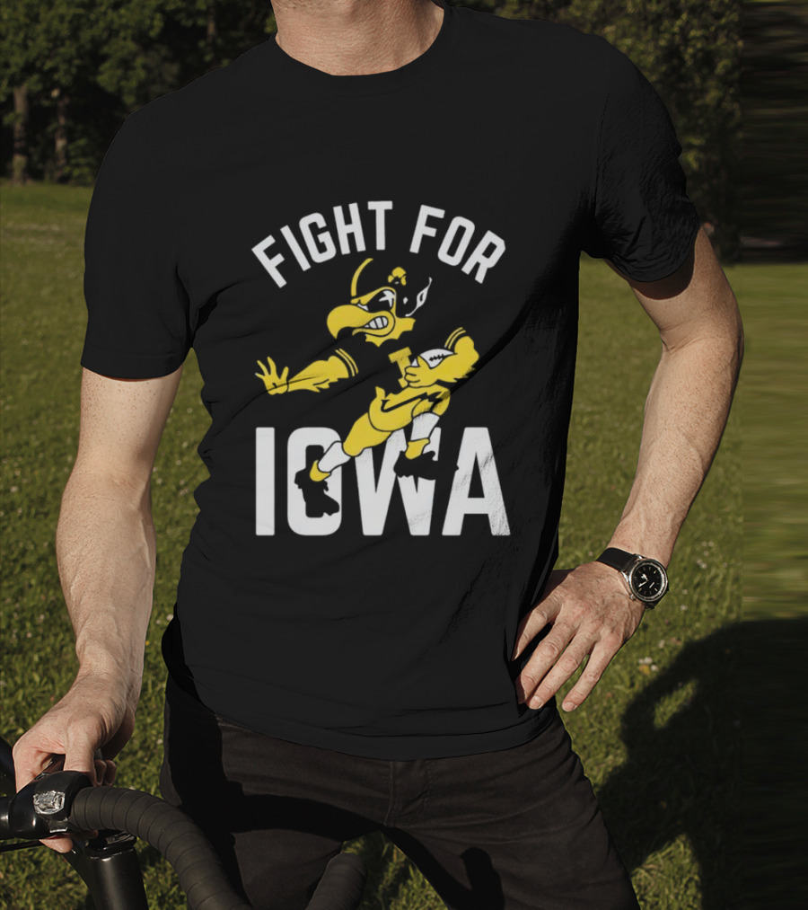 Iowa Hawkeyes Fight For Iowa Mascot Football T-Shirt
