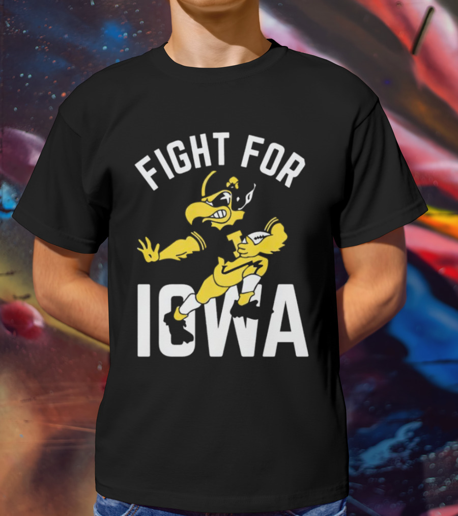 Iowa Hawkeyes Fight For Iowa Mascot Football T-Shirt