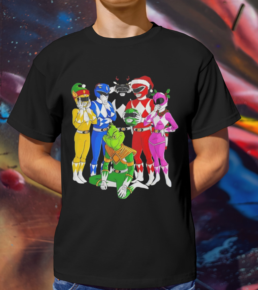 Grinch Rangers Christmas Power T-Shirt