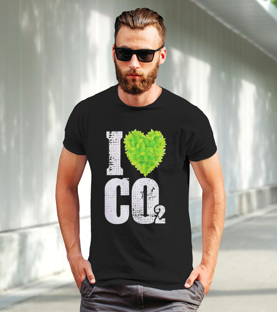 I Love CO2 Leaf Heart T-Shirt