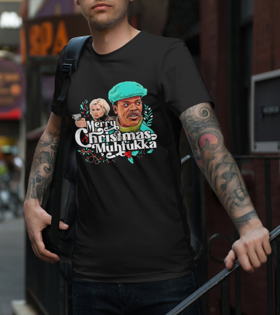 Merry Christmas Muhfukka Movie Character Holiday T-Shirt