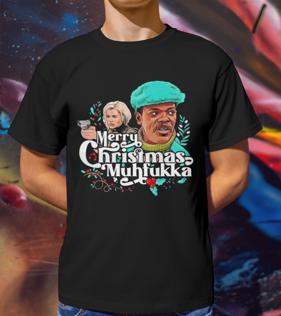 Merry Christmas Muhfukka Movie Character Holiday T-Shirt