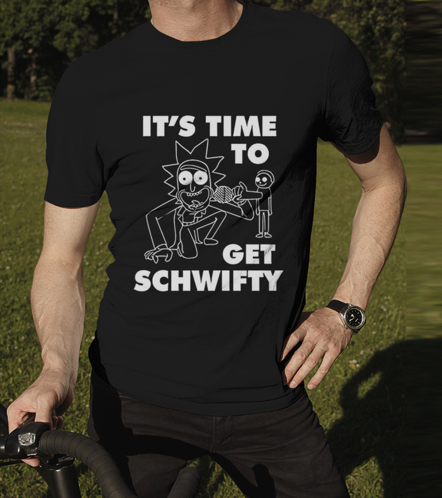 It's Time To Get Schwifty Character Holding Microphone Sketch T-Shirt