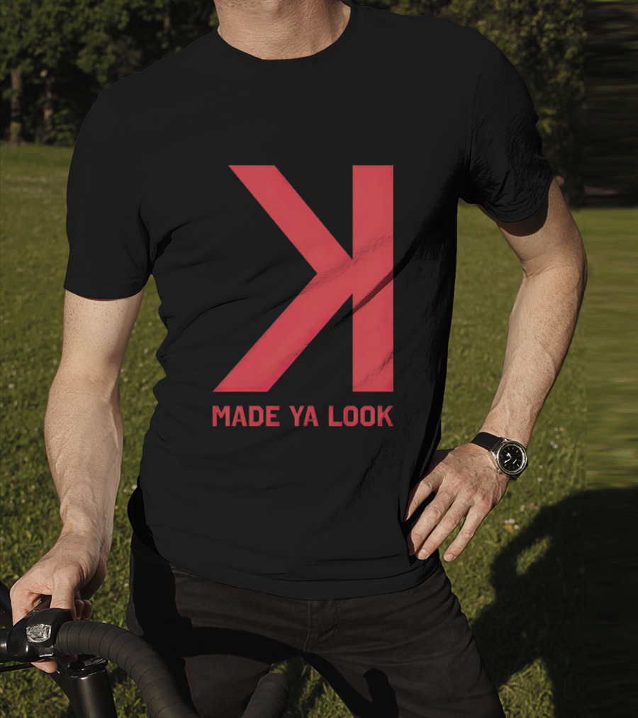 Made Ya Look Backwards K Baseball Strikeout Fan T-Shirt