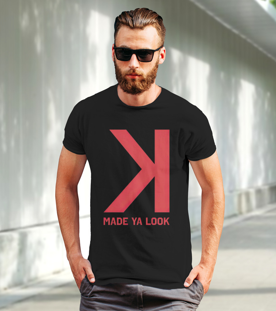Made Ya Look Backwards K Baseball Strikeout Fan T-Shirt