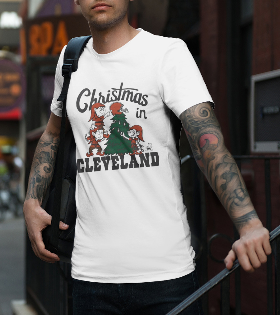 Christmas In Cleveland Browns T-Shirt