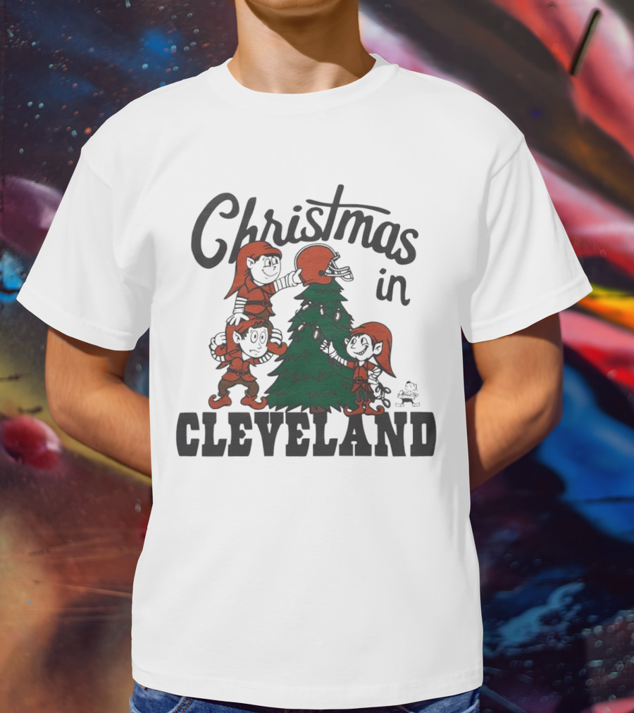 Christmas In Cleveland Browns T-Shirt