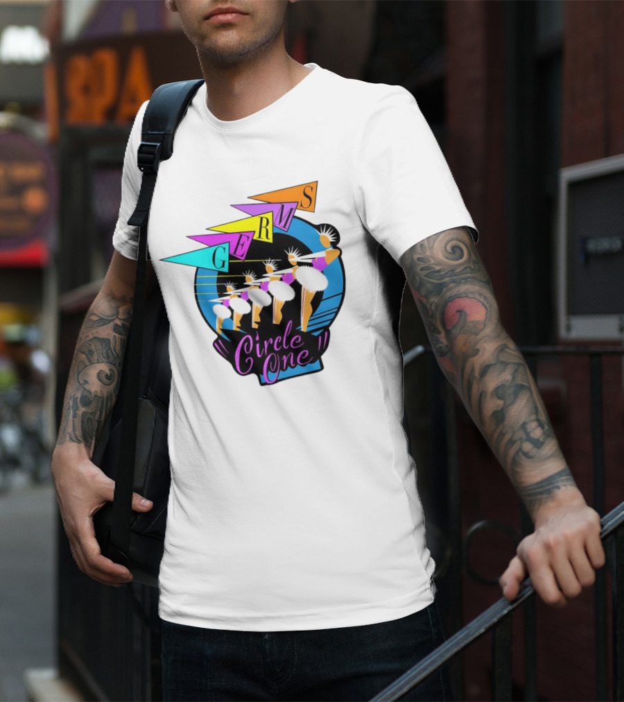 Germs Circle One Ballerina Silhouette Retro T-Shirt
