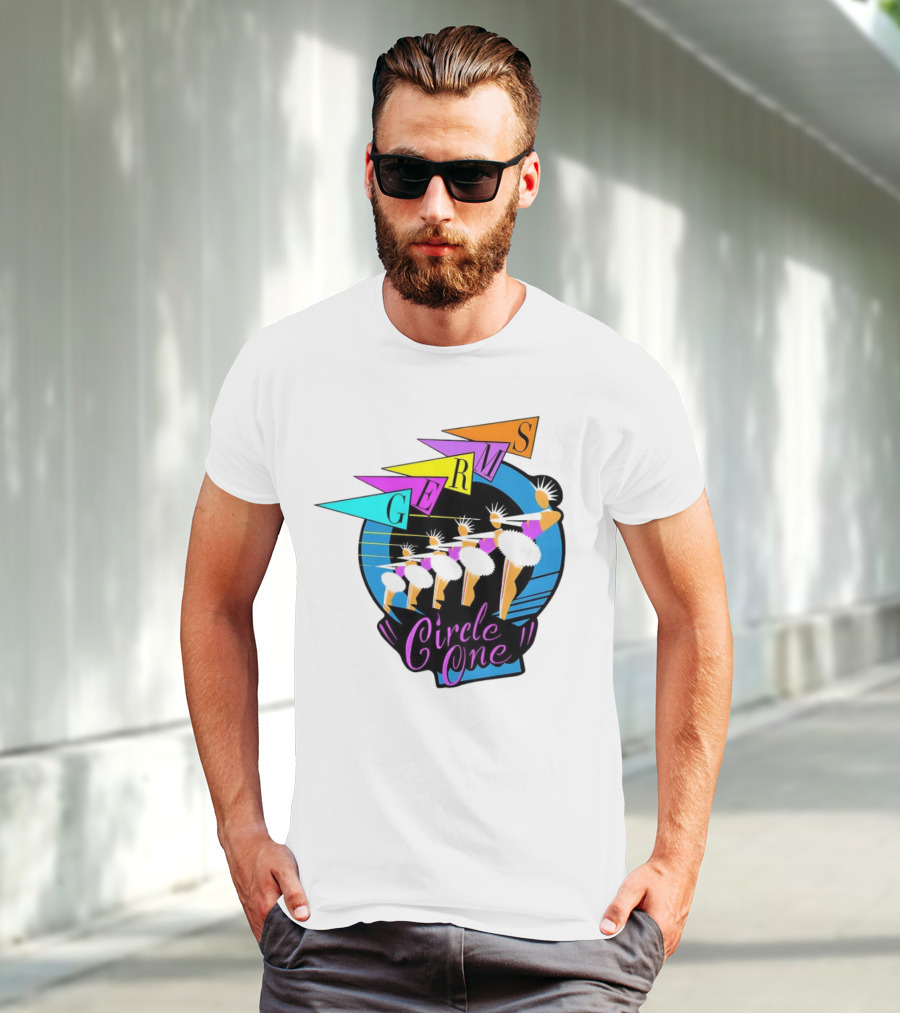 Germs Circle One Ballerina Silhouette Retro T-Shirt