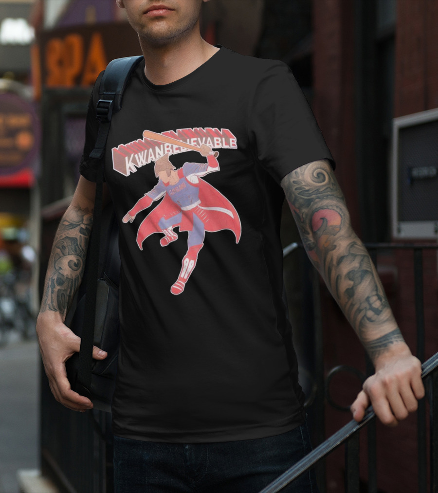 Kwanbelievable Cleveland Guardians Warrior Hero Baseball T-Shirt