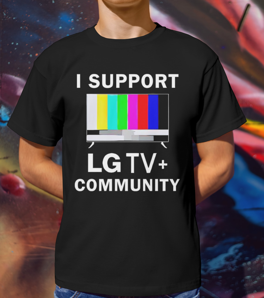 I Support LG TV+ Community Color Bars Display T-Shirt