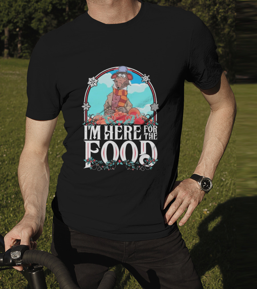 I'm Here For The Food Funny Rat Chef Winter Scarf T-Shirt