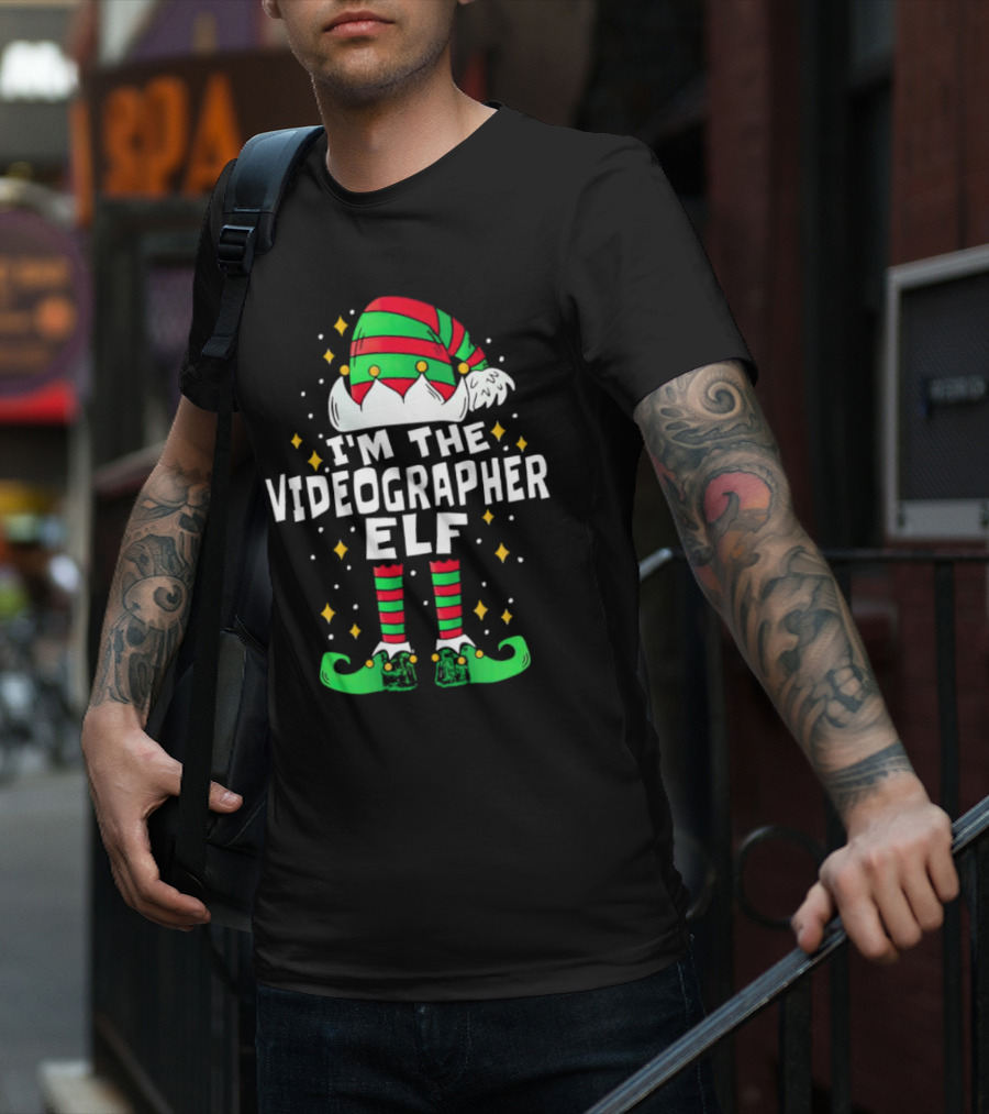 I'm The Videographer Elf Christmas Holiday Costume T-Shirt