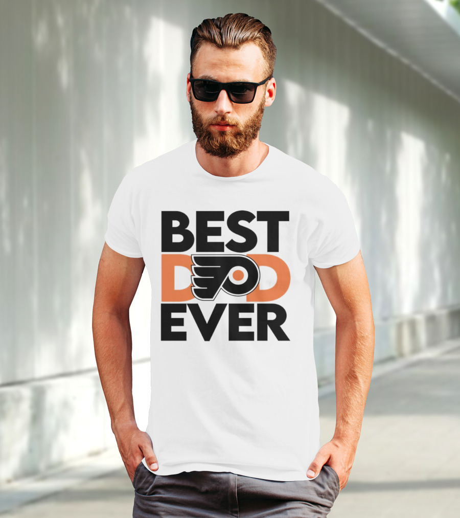 Philadelphia Flyers Logo Best Dad Ever NHL T-Shirt