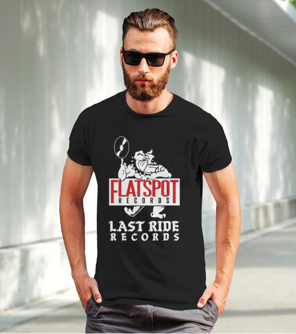 Flatspot Records Bulldog Last Ride Records T-Shirt