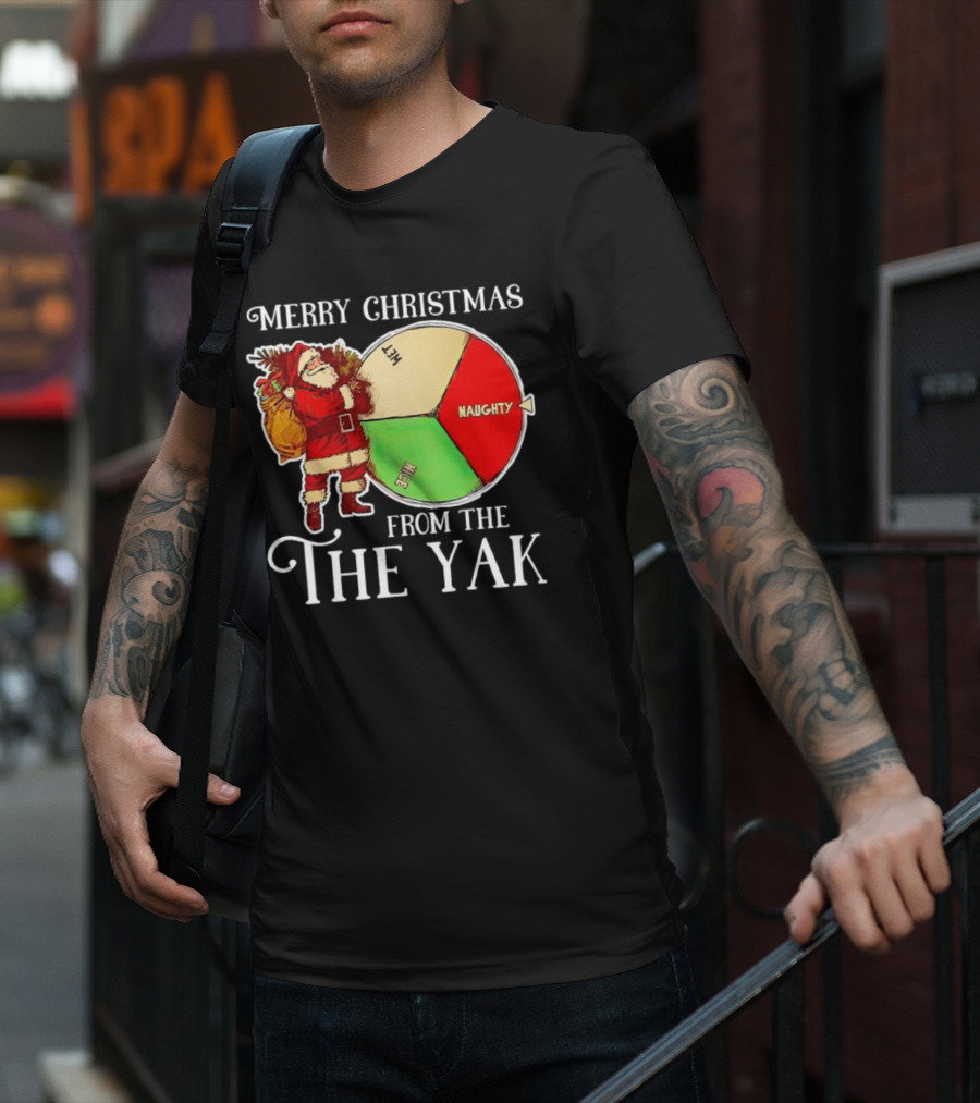 Merry Christmas From The Nice Naughty List Yak Santa T-Shirt