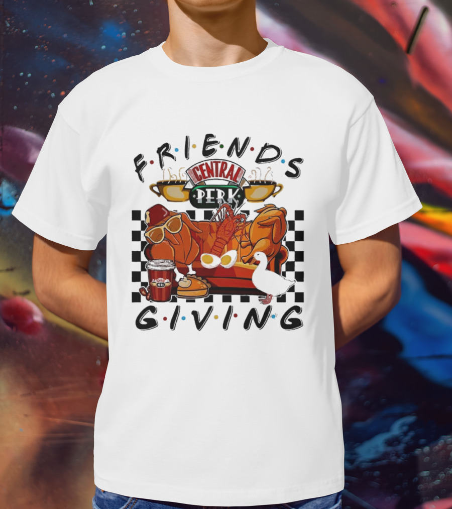 Friends Central Perk Thanksgiving Couch Scene T-Shirt