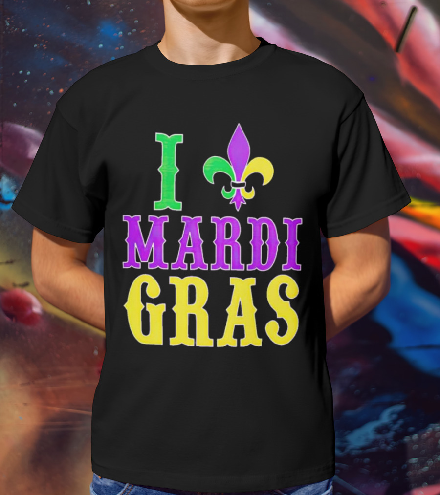 I ❤️ Mardi Gras Fleur-de-Lis T-Shirt