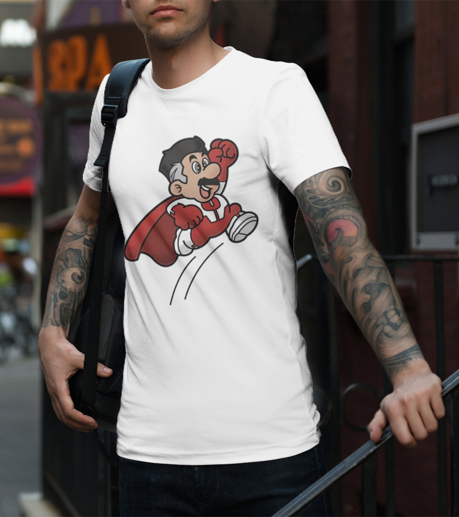 Omni Mario Superhero Jumping Manoeuver T-Shirt