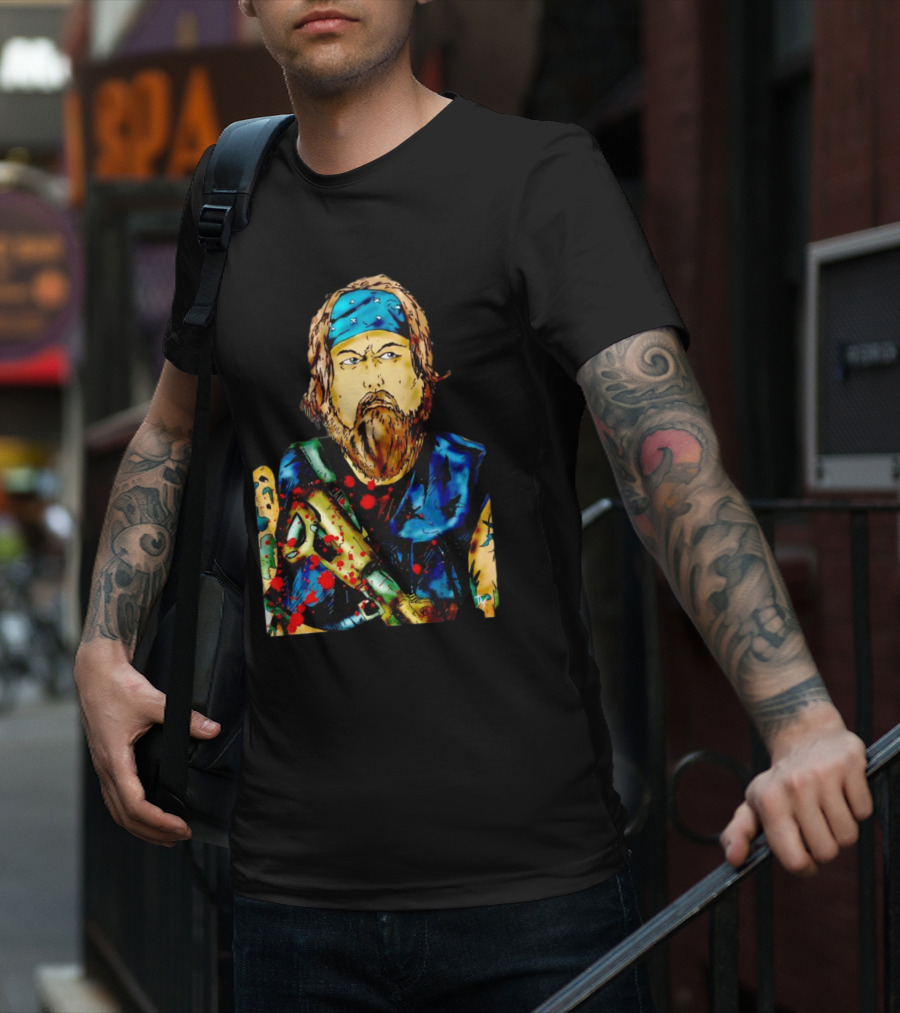 Savior TKO TKO Artist Print Bearded Bandana Warrior T-Shirt