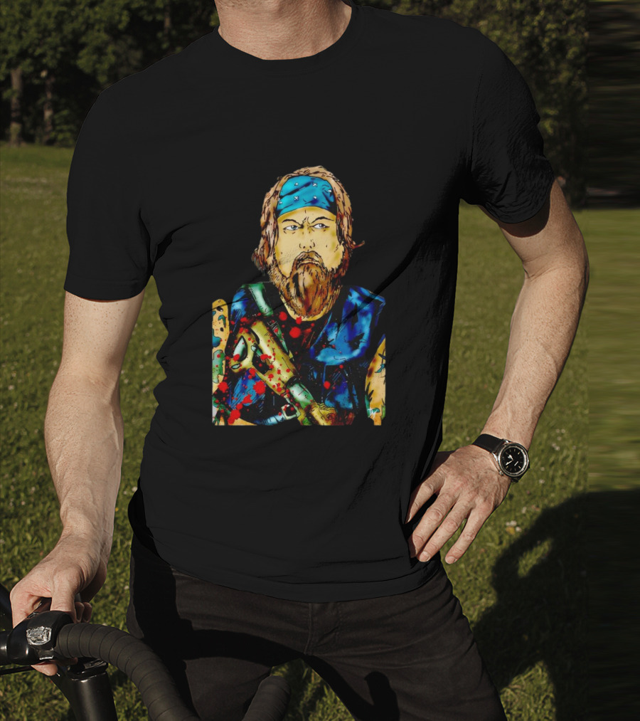 Savior TKO TKO Artist Print Bearded Bandana Warrior T-Shirt