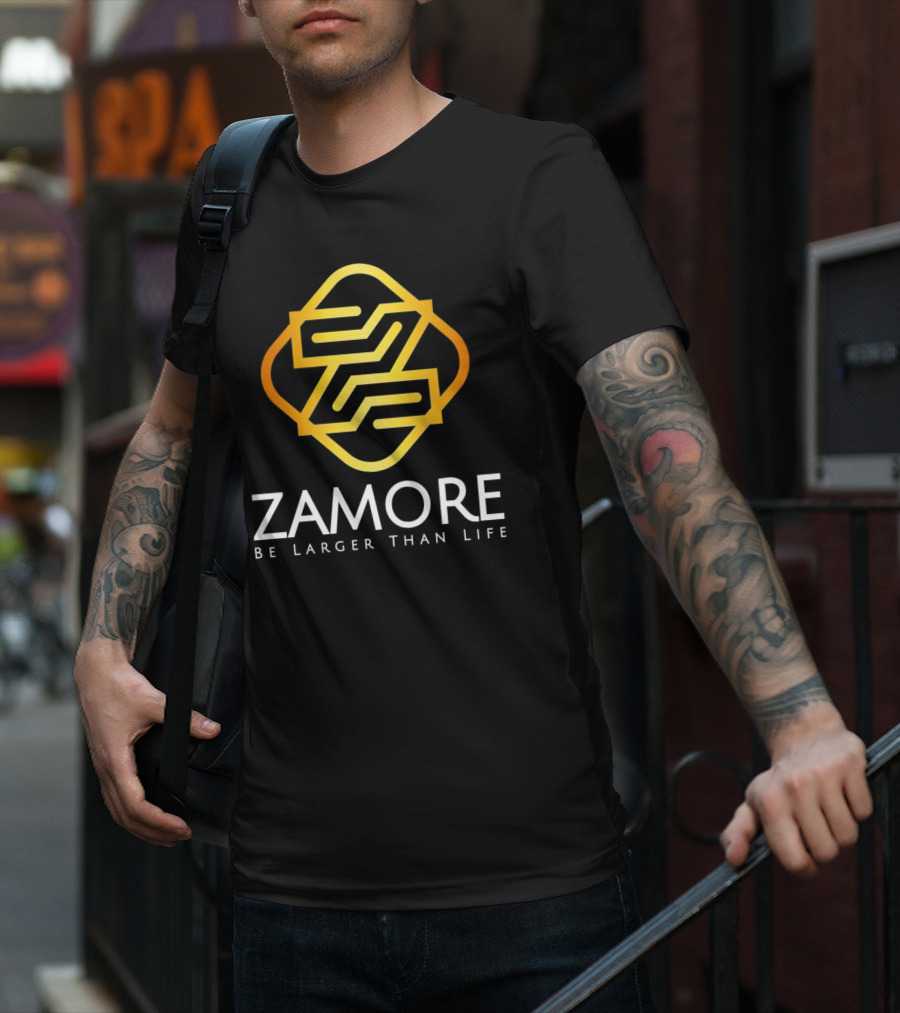 Zamore Be Larger Than Life Gold Geometric T-Shirt