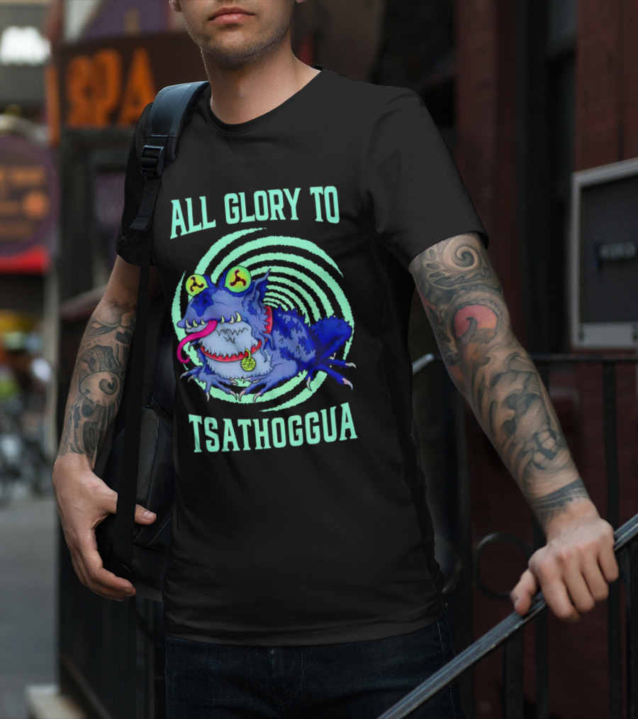 All Glory To Tsathoggua Spiral Eyed Creature T-Shirt