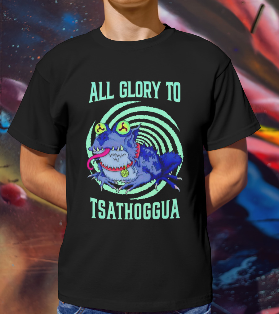 All Glory To Tsathoggua Spiral Eyed Creature T-Shirt